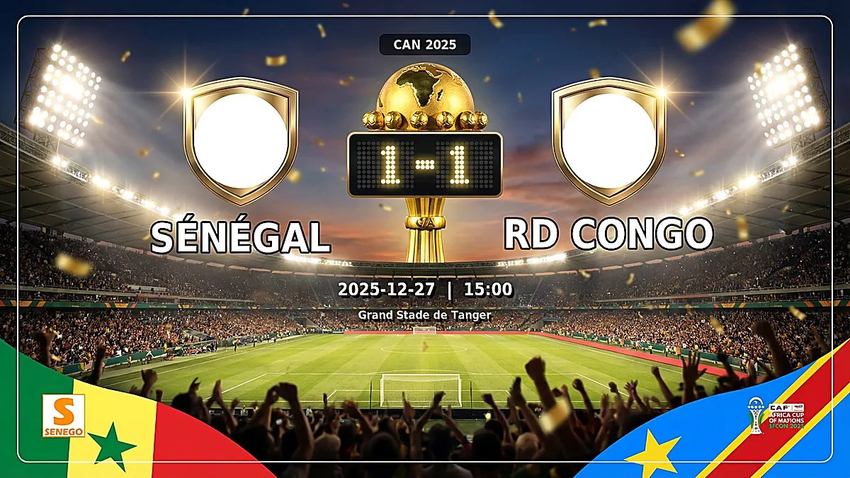 Sport — CAN 2025 : Sénégal et RDC se neutralisent (1-1)
